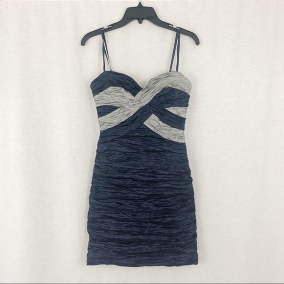 BCBG MAXAZRIA Ruched Metallic Dress - Picture 2 of 5